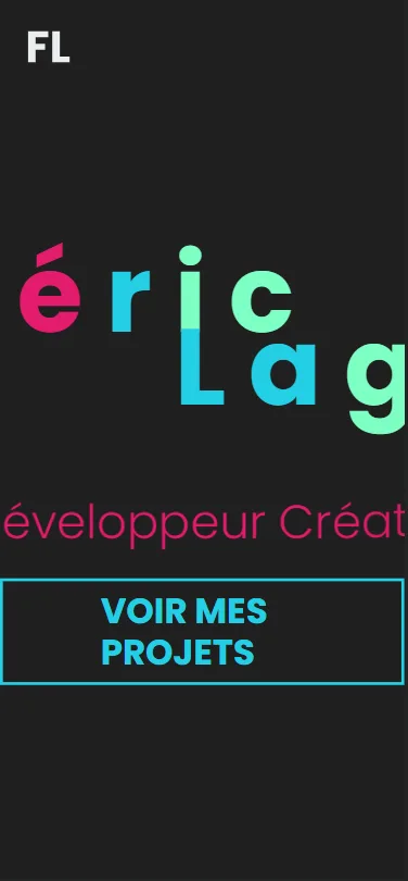 Ancien portfolio - vue mobile