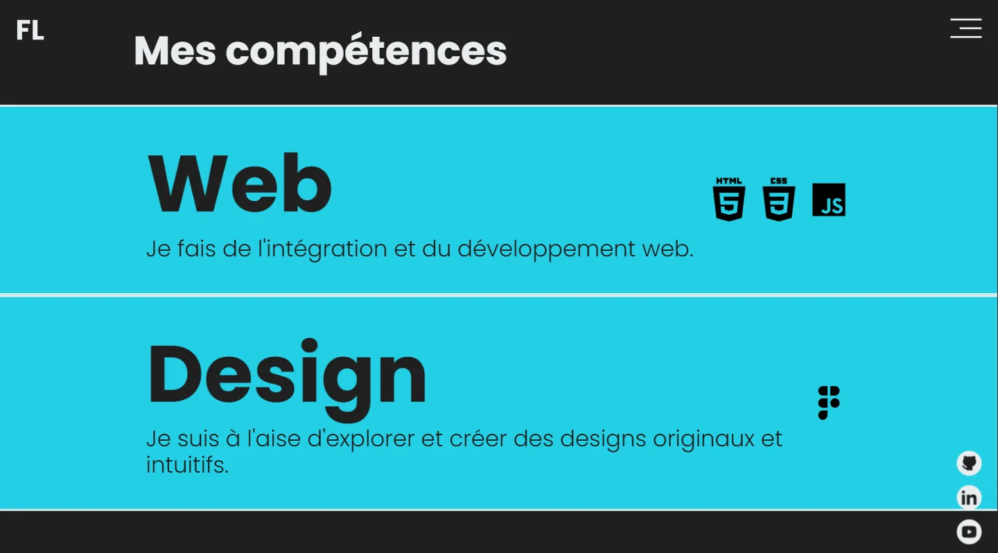 Ancien portfolio - section projets