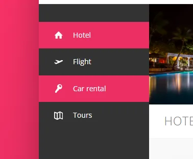 Header — barre de recherche et icônes